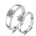 G1235 Valentine's Day Couples Ring Styles Moon Star Heart Shape Adjustable Simulation Diamond Zircon Wedding Rings Couple Set