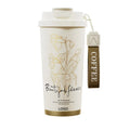 Fast Add Logo New Ceramic Liner Insulation Cup 316 Stainless Steel Double Drinking Cup with Straw Insulated Water Bottles