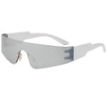 Superhot Eyewear 20645 New One Piece Lens Women Sunglasses Oversized Rimless Fashion Sport Wrap Around Future Sunglasses