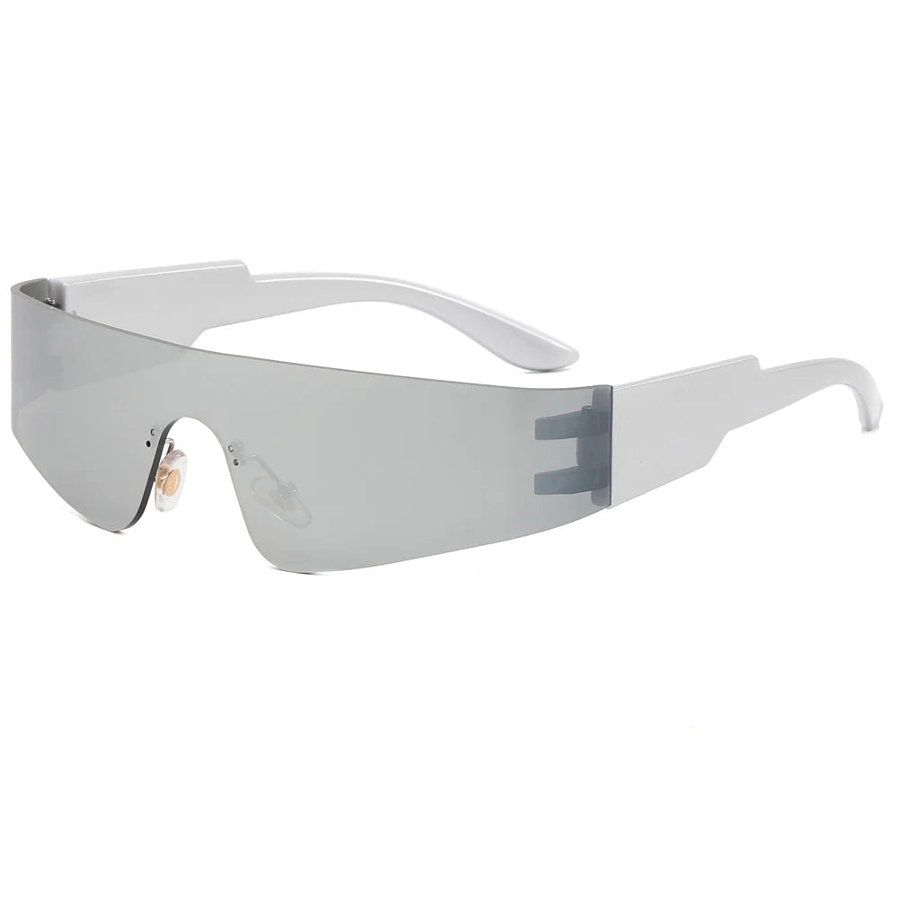 Superhot Eyewear 20645 New One Piece Lens Women Sunglasses Oversized Rimless Fashion Sport Wrap Around Future Sunglasses