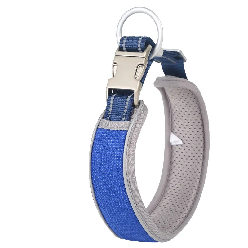 Comfortable Soft Lining Pet Collars Stylish Durable Nylon Reflective Dog Collar for Large Medium Dogs Pet Collar MegaBDM
