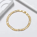 RINNTIN Wholesale Women Mens Personalized 18K Gold Link Bracelet 925 Sterling Silver 4MM/6MM/8MM Cuban Chain Bracelet for Women
