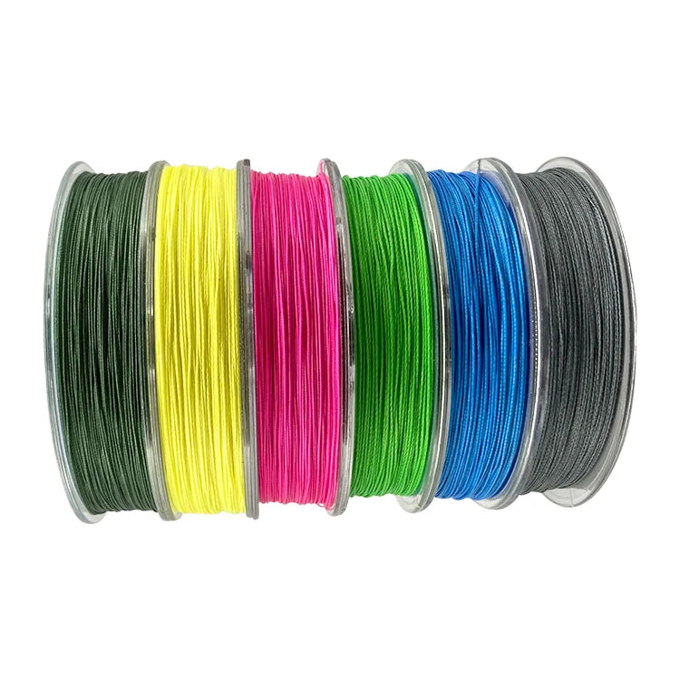 Super Strong Multifilament Cheap Pe Braided Fishing Line Ocean Beach Fishing 4 Strands 8 Color 100m High Low Braided Wire Level