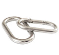 304 Stainless Steel Track Type Spring Hook Key Chain Outdoor Climbing Carabiner Oval Safety Buckle