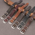 Italian Oil Wax Genuine Leather Handmade Long Watch Straps 1 Piece Watch Band