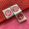 Handmade Book Cover Fold Cotton Hem Label100% Natural Color Organic Cotton Hem Tag for Hoodies
