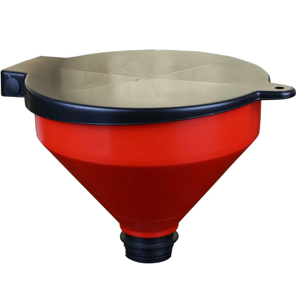 Safety Tank Funnel 250mm Plastic Waste Oil Drain Drum Barrel Funnel With Grill and Lockable Lid
