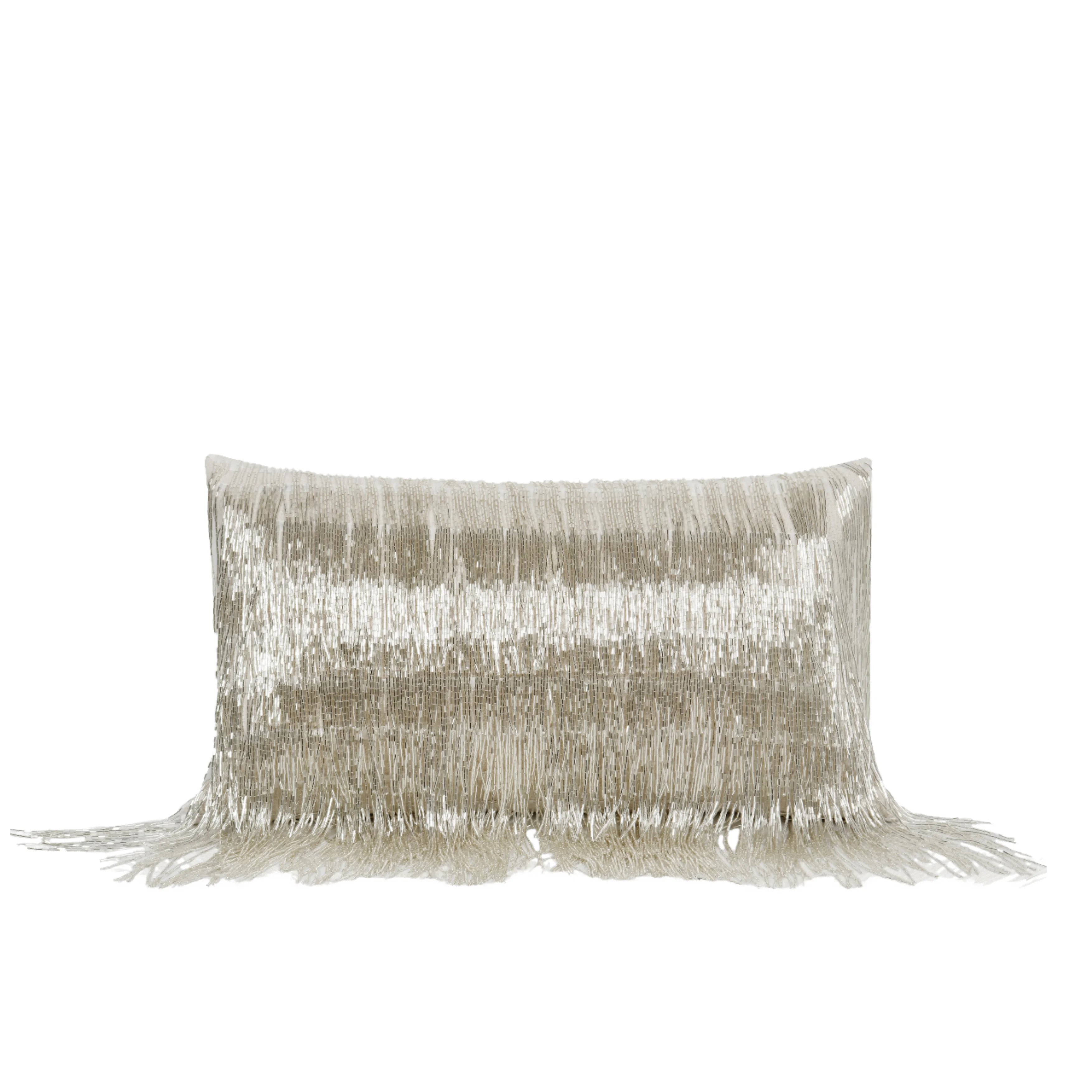 TIFFHOME Modern Style Beaded Waist Pillow Cases Luxury Handmade Custom Throw Pillow Covers Tassels Decorative Cushion for Sofa