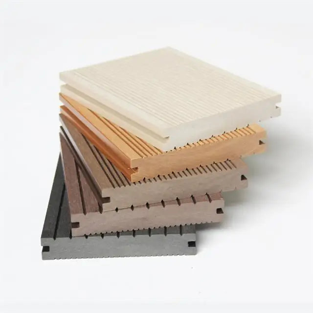 Factory Price 150x25mm Wpc Solid Composite Flooring Modern Garden Waterproof Brushed Anti-uv Outdoor Decking