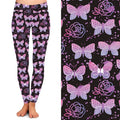 Floral Butterfly Printed Leggings High Waist Buttery Soft Yoga Workout Gym Digital Print Leggings