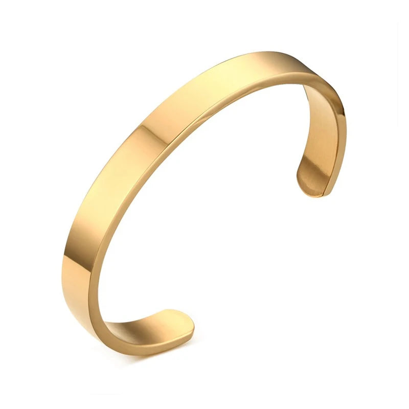 Blank Open Cuff Bangle Stainless Steel Joyeria De Moda 2024 Adjustable Bangle Custom Name Bangle Bracelet