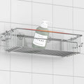Multifunctional Modern Brushed Stainless Steel Corner Bathroom Shower Caddy Shelf Wall Adhesive Organizer Rack