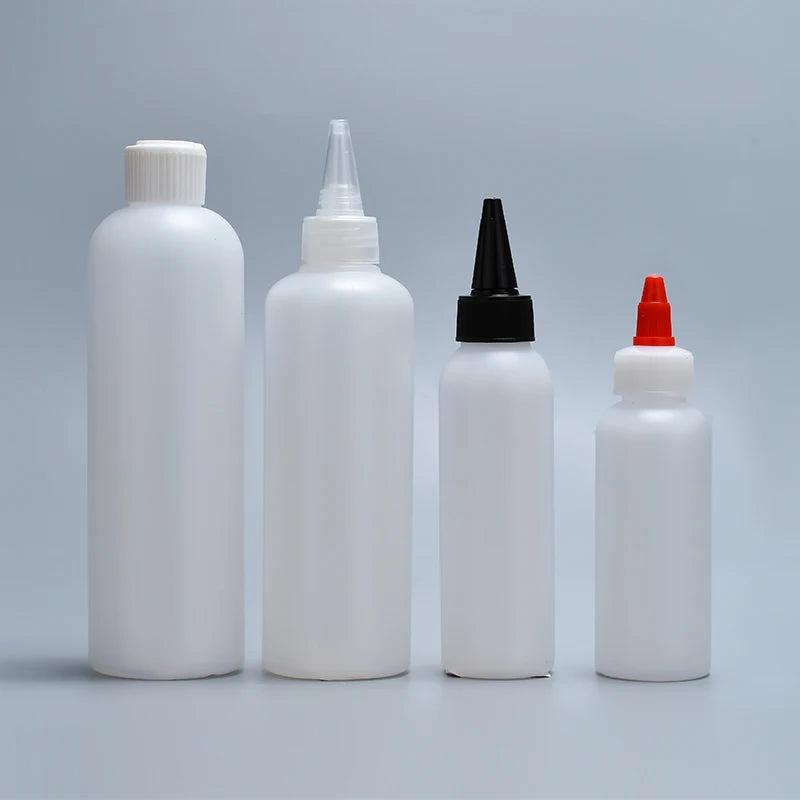 30ml 60ml 100ml 120ml 250ml 500ml clear Empty Glue Pe Soft Plastic Squeeze Bottles with Applicator