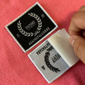 Free Design School Uniform Heat Press Woven Badgefactory Price Brand logo Iron on Woven Patch