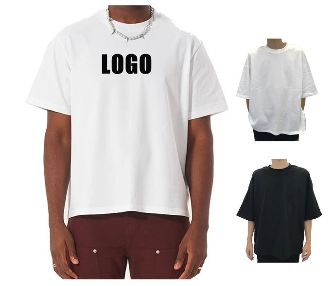 240 G Boxy Fitted T-shirt Customize Blank T-shirt 100% Cotton T Shirt Custom Own Logo Oversized  Men's Customize T-shirts