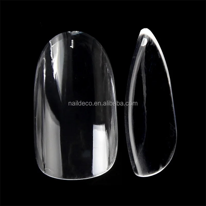Thicker False Nail Tips Soft Gel Pro Tips Clear Color Salon Short Round Shapes No Trace Tips Gel X Daily Life