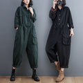 Boutique Wholesale 2026 Autumn New Retro Art Versatile Large Size Loose Casual Women's Jumpsuit