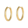 Fashion Jewelry Earrings 925 Sterling Silver Trendy Earrings Different Size Round Plain Gold Plated Hoop Earring for Women