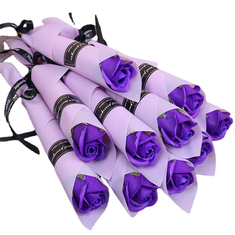 Valentine Day Gifts 2024 Multi Color Soap Flower Anniversary Mother Day Artificial Rose Flowers