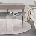 Acrylic End Table 16*12*18 Inches Modern Decorative Small Side Table Display Nightstand Clear Strong Stool for Livingroom