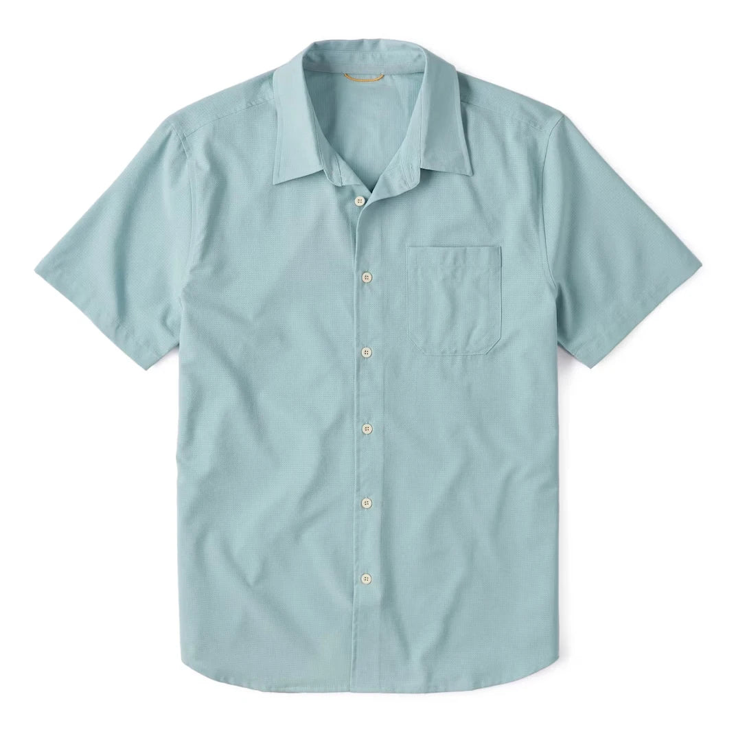 Hot Selling Men's Breathable Quick Drying Shirts Button Down Shorts Sleeve Casual Shirts With Chest Pocket