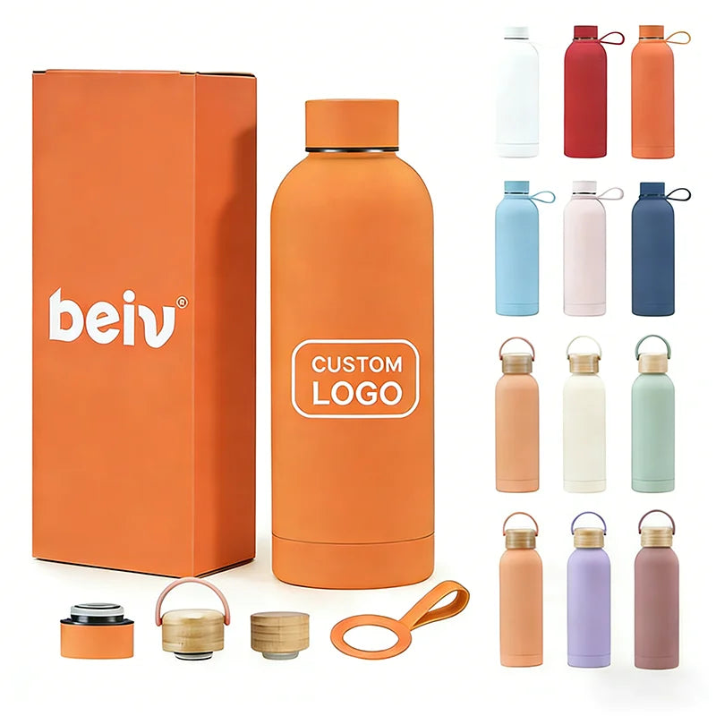 Custom Logo Reusable Portable Double Wall Vacuum Insulated Bottles Small Mouth 500Ml Small Mouth Stainless Steel Water Bottle