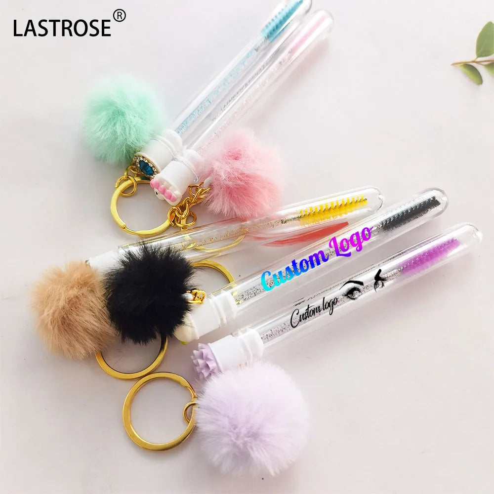 Private Label Eyelash Cleaning Brushes Mascara Wand Tube Eyelash Cover Mascara Wand Tubes Cases Wand Spoolie Lash Cleaner Brush
