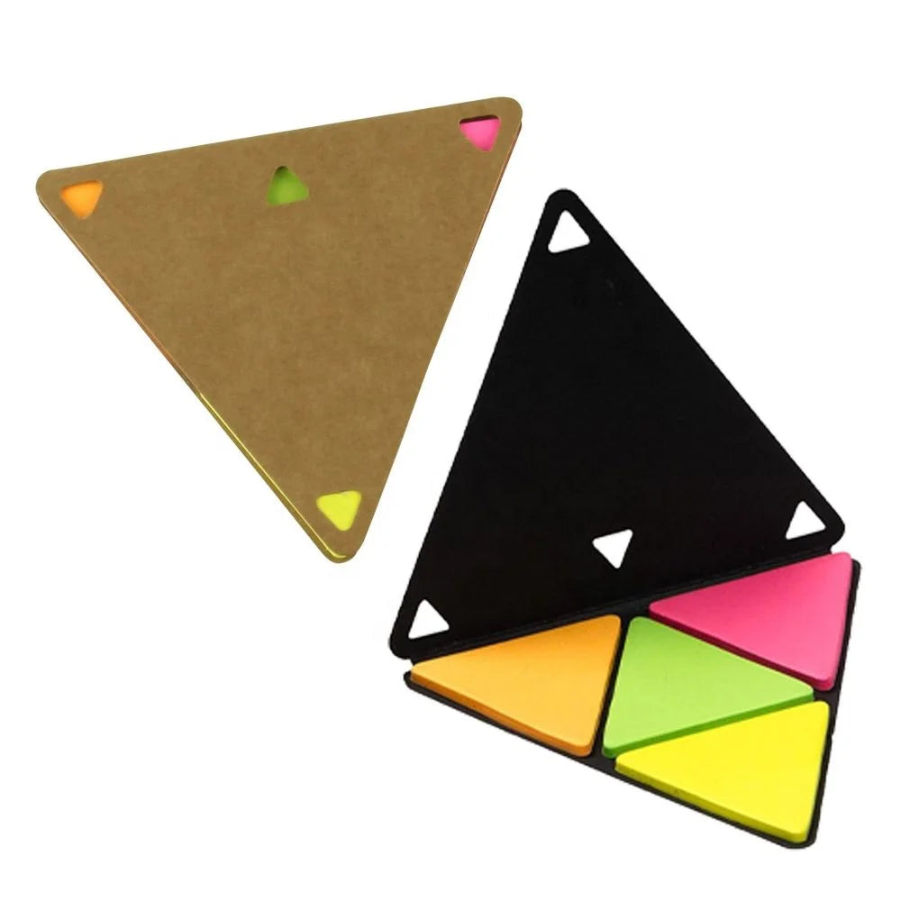 Triangle Shape Natural Cardboard Folder in a Pocket Size Sticky Note Promotional Gifts MH011 Fulti Triangle Sticky Note in Stock