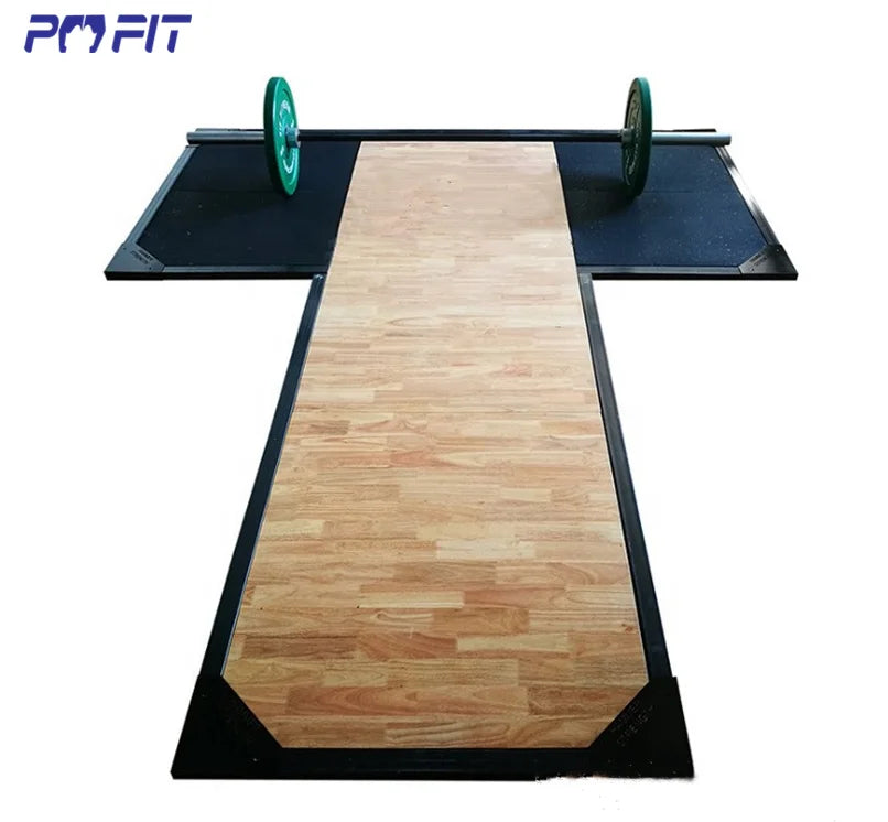 Power Strength Equipment Powerlifting Platform Gym Fitness Barbell Weight Lifting Wooden Weightlifting Platform