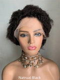 DX063 Kinky Curl Human Brazilian Hair Braids Wig Boho Braided Raw Hair Wigs for Braiding Incoo Full Lace Short 8 Inch 10 Inch