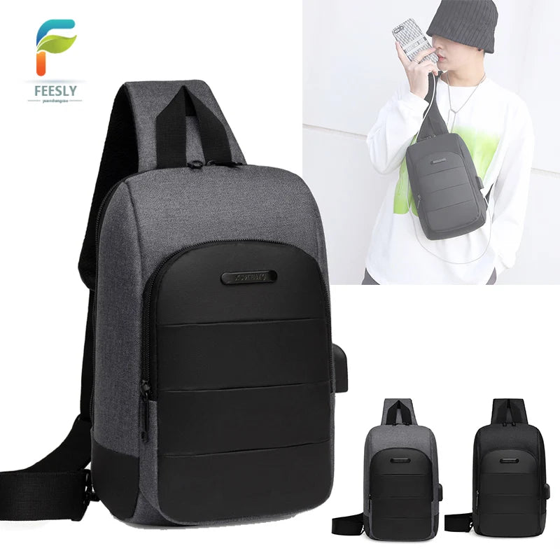 Waterproof Multifunctional Chest Bag Custom Shoulder New Style Crossbody Woman Sport Bag Luxury Hot Sale Smart Usb Chest Bag