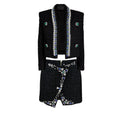 A6854  NEW Fashion Womens Long Sleeve Cardigan Short Top and Mini Skirt Casual Wedding Dress Two Pieces Set