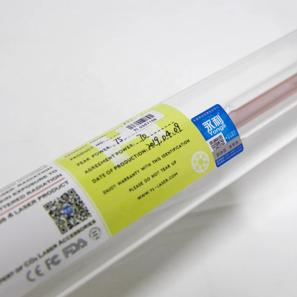 Yongli H2 80W CO2 Laser Tube New Condition for Laser Cutting Machine