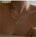 New Fashion Stainless Steel Lucky Number Charm18k Gold Plated Snake Necklace Silver for Woman