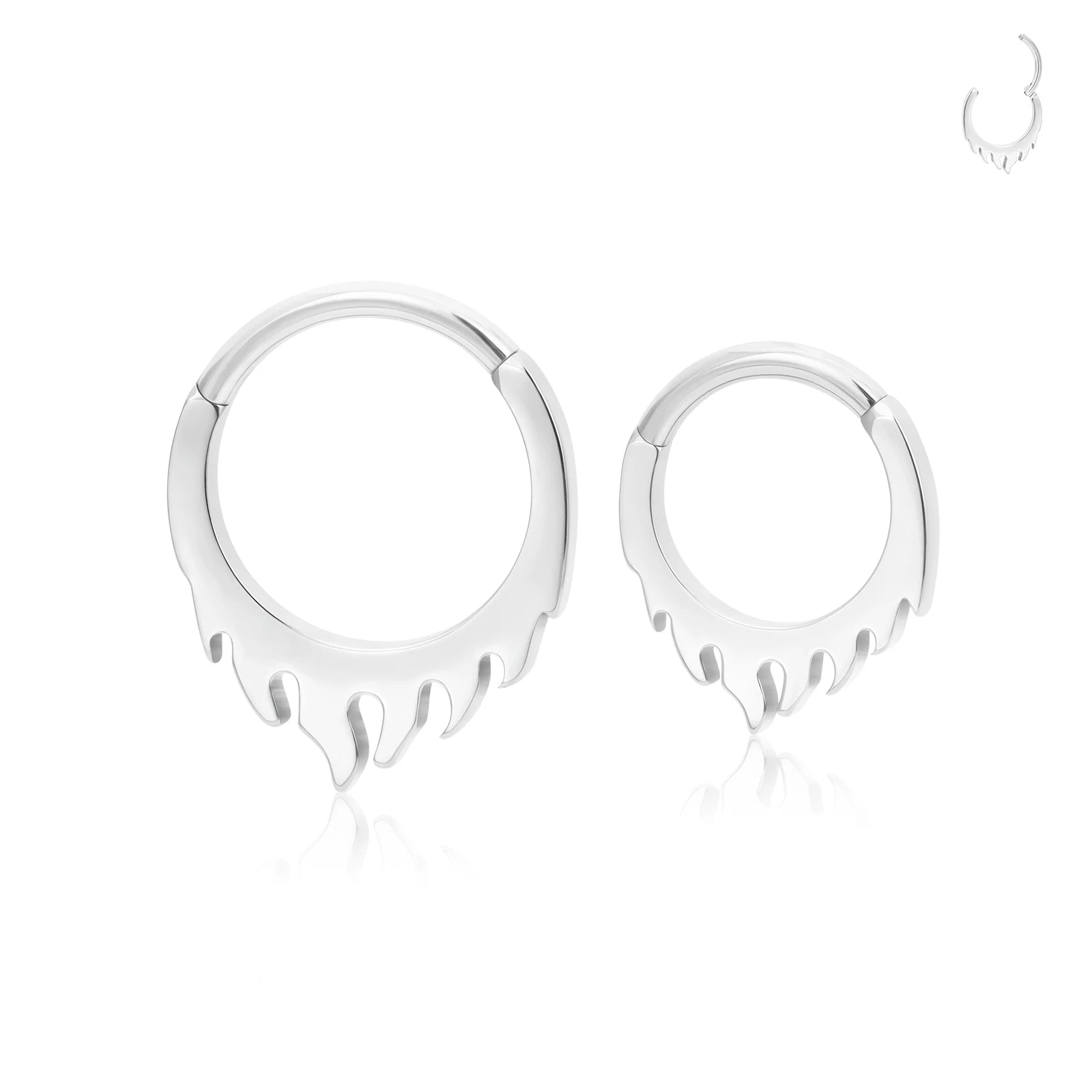 G23 Titanium Gold Plated Septum Clicker Flame Ear Tragus Cartilage Helix Daith Earring Body Piercing Jewelry Children