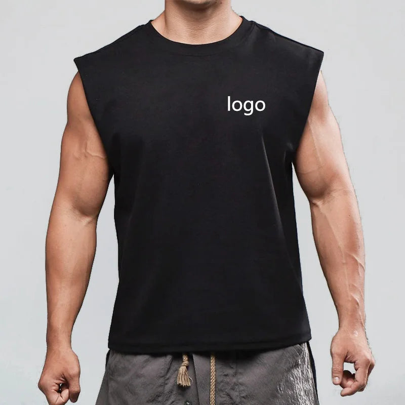 Wholesale Men's Summer Custom OEM Service Workout Stringers Fitness Sleeveless T-shirt Training Vest Tank Tops