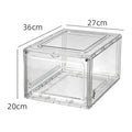Transparent Clear Stackable Acrylic Magnetic Plastic Sneakers Rock Sports Shoes Display Containers Injection Shoe Storage Box