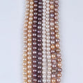 AA 10-12mm Natural White Pink Purple Edison Round Freshwater Pearls Strand 36cm 60g for Jewelry Making