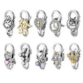 925 Sterling Silver New Trendy Charm Bracelet Little Bear Bow Lobster Clasp With 4 Styles Bracelet Diy for Women Jewelry