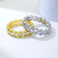 925 Sterling Silver Jewelry Factory Wholesale Pure Silver Rings Fine Jewelry Iced Out Cz Stone Band Ring