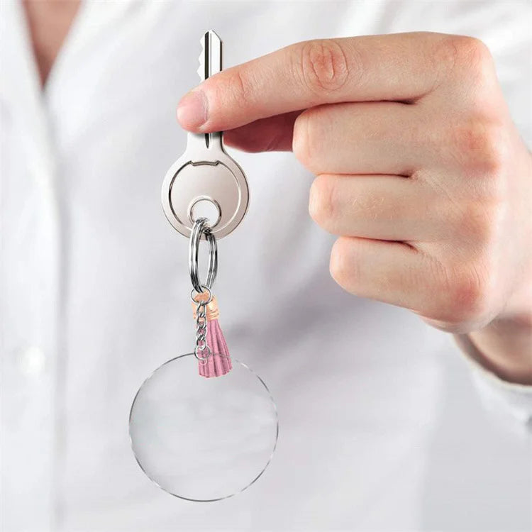 Cheap Price OEM Plastic Transparent Keychain Acrylic clear Diy Keychain Promotional Key Chain