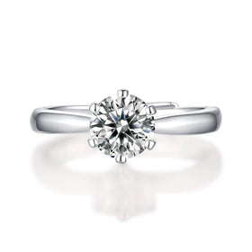 Hot Sale Special Price 6 Claws Setting 0.5/1/2/3/5 Carat Moissanite Engagement Ring 925 Sterling Silver Jewelry for Women