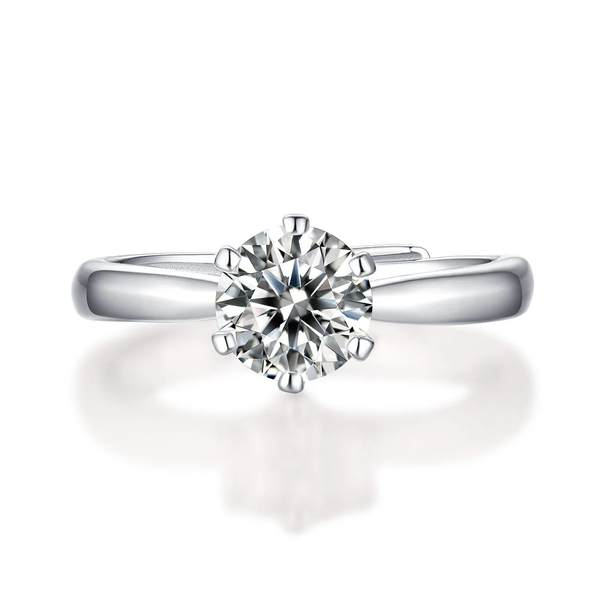 Hot Sale Special Price 6 Claws Setting 0.5/1/2/3/5 Carat Moissanite Engagement Ring 925 Sterling Silver Jewelry for Women