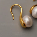 Aimgal Natural Freshwater Pearl Earrings 18K Gold-Plated S925 Silver Classic Wedding Gift Fine Jewelry Wholesale