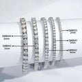 Starsgem S925 Silver Moissanite Tennis Bracelet 2mm-5mm Round Cut  Moissanite Link Chain Tennis Bracelet for Men Women