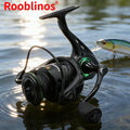 [Germany Stock] Rooblinos RF Left Hand Spinning Baitcasting 5.2:1 Gear Ratio 5 Bearings Anti-Reverse System Fake Bait Nylon for