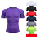 Fashionable Newest Commodity Solid Color Quick Dry Sport Top Gym Clothes Short Sleeve Training Wear for Men