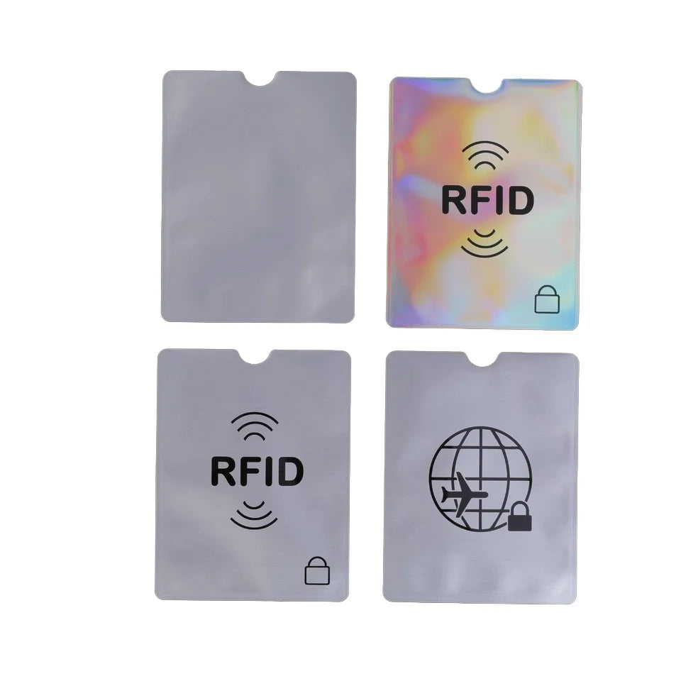 RFID Anti-Theft Card Holder Passport Cover Aluminum Foil Shielding Brush RFID Blocking Passport  Holder Safety Protective Cover