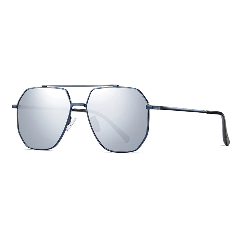 SPARLOO 10498 Man Silver Mirror Polarized Night Vision pilot Sunglasses Photochromic Lens Change Color