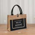Branded Jute Bags Cotton Canvas Burlap Jute Shopping Grocery Daily Gift Jute Custom Tote Bag